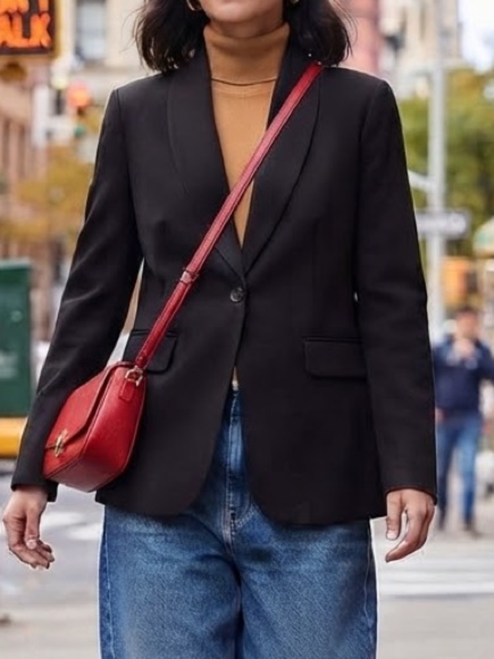 NWT J.Jill Wearever Black Shawl Collar Long Blazer Jacket XL Quiet Luxury Office